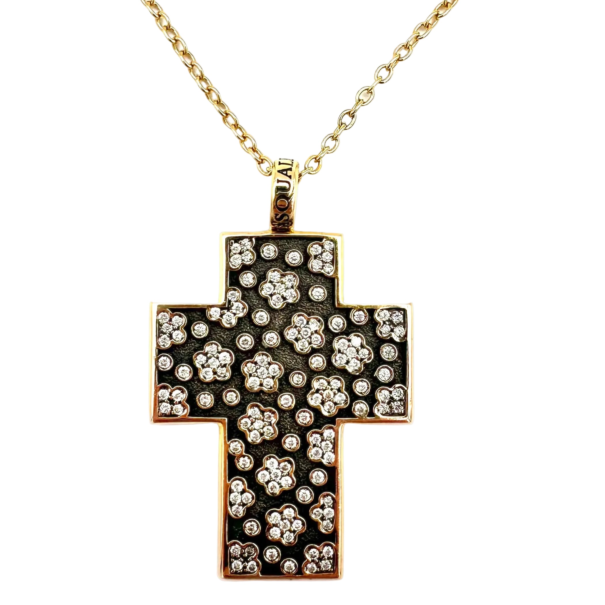 PASQUALE BRUNI "Ricami" Long necklace in Rose gold, Ruby and Diamonds