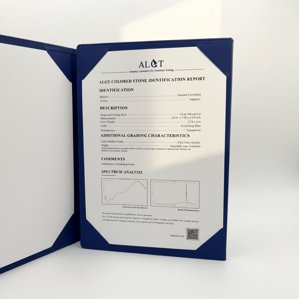 Ring Cocktail in white gold and sapphire