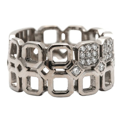 White Gold and Diamond Band Ring