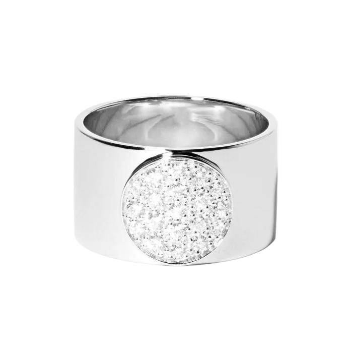 DINH VAN "Anthéa" Band Ring in white gold and diamonds