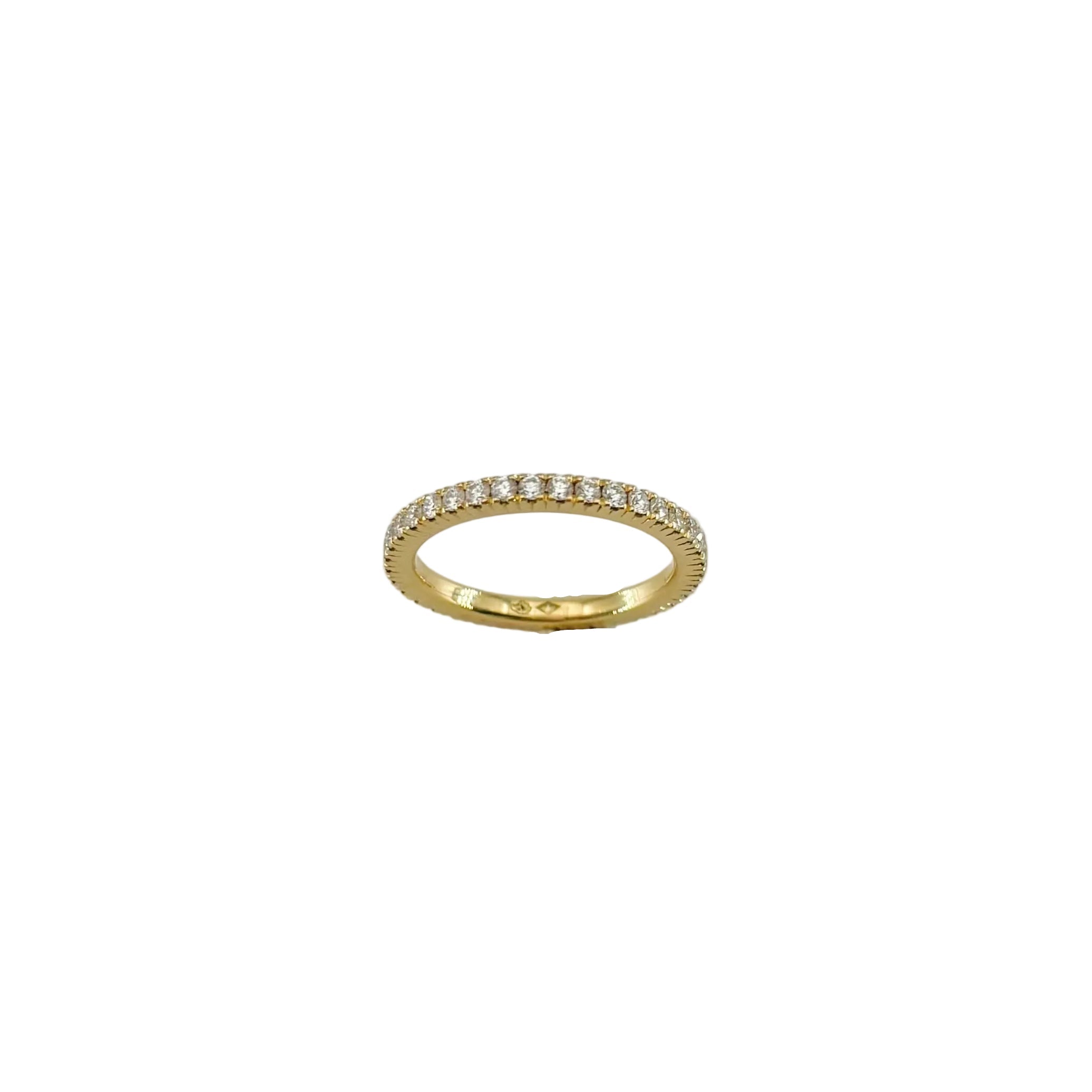 Yellow Gold and Diamond Wedding Band