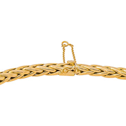 Yellow Gold Palm Leaf Link Necklace