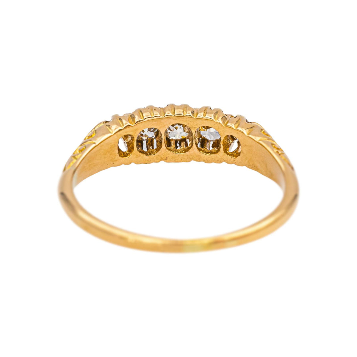 Bague Jarretière en or jaune et diamants