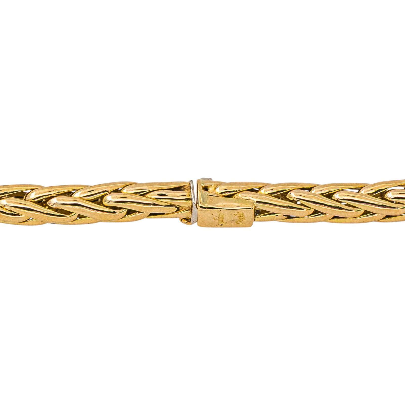 Caplain Necklace Palm Leaf Link Yellow gold