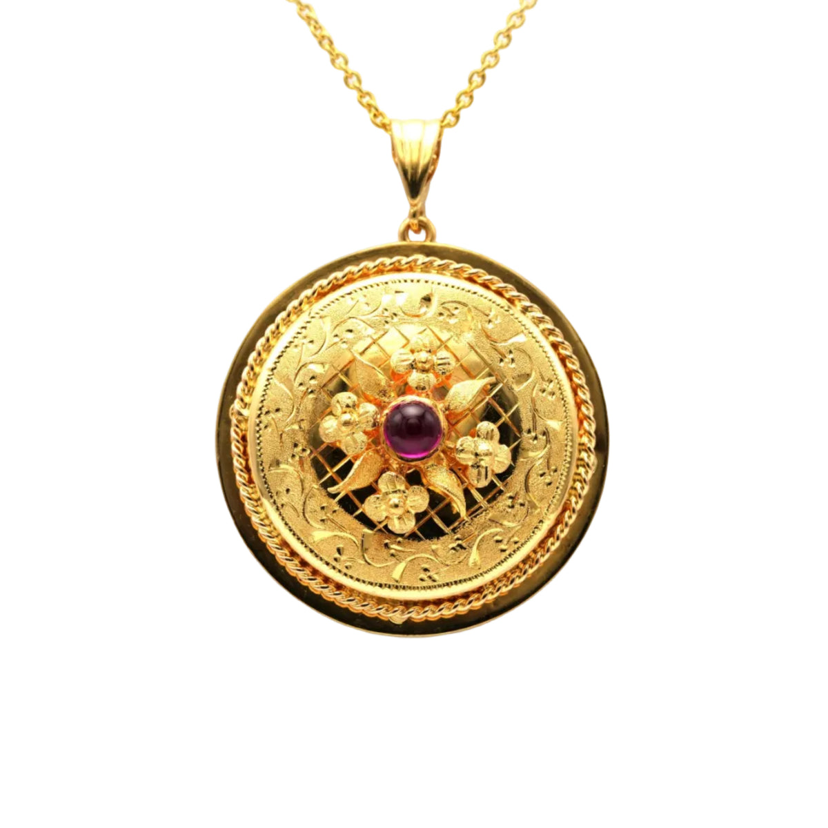 Yellow Gold and Ruby Pendant