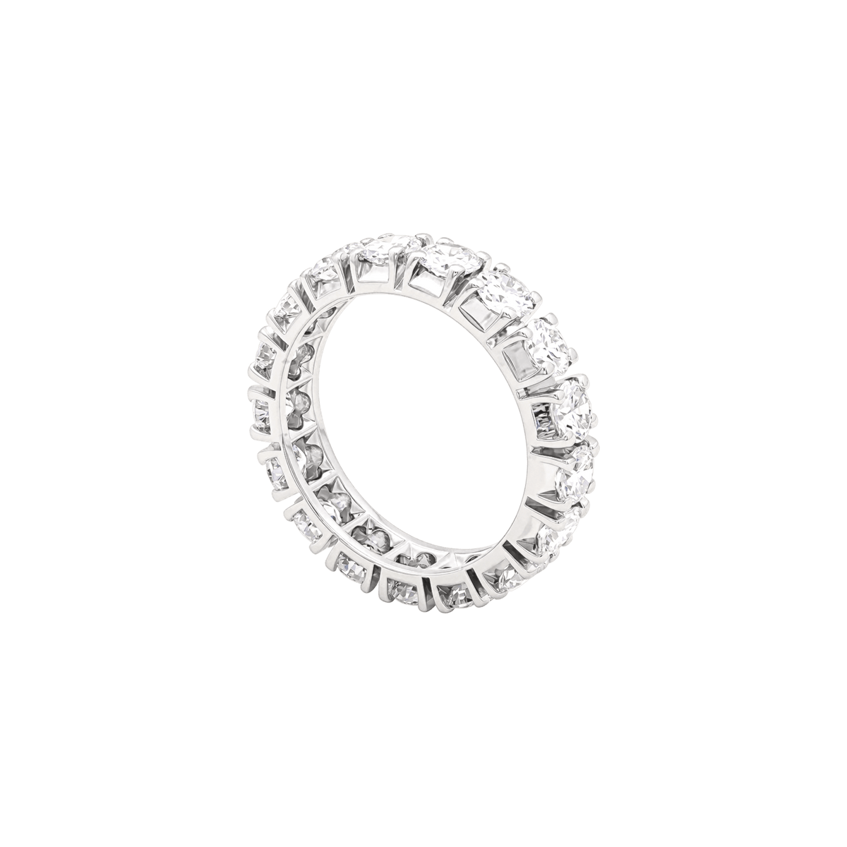 White Gold and Diamond Wedding Band