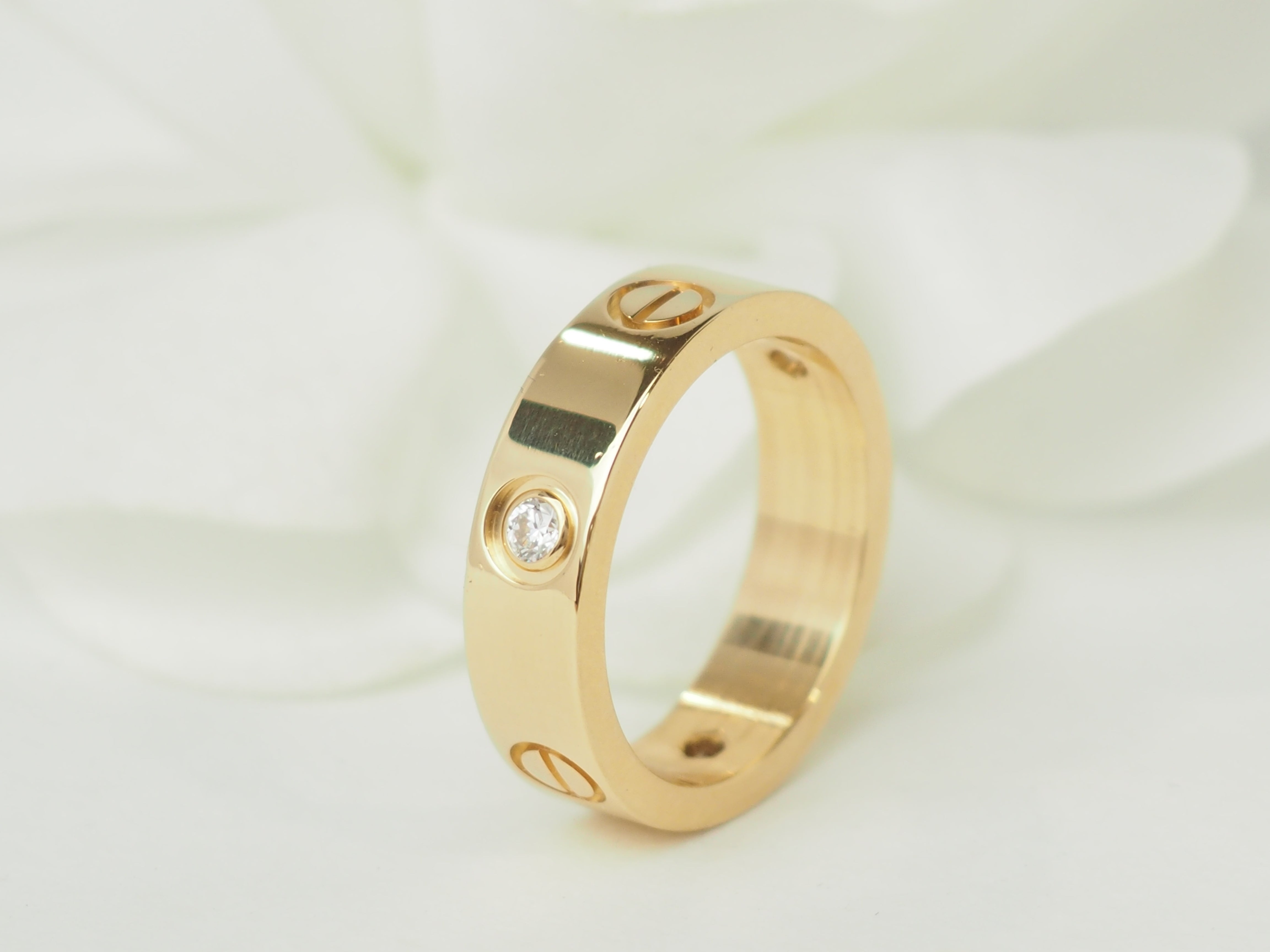 CARTIER "Love" Wedding band ring in yellow gold and diamonds