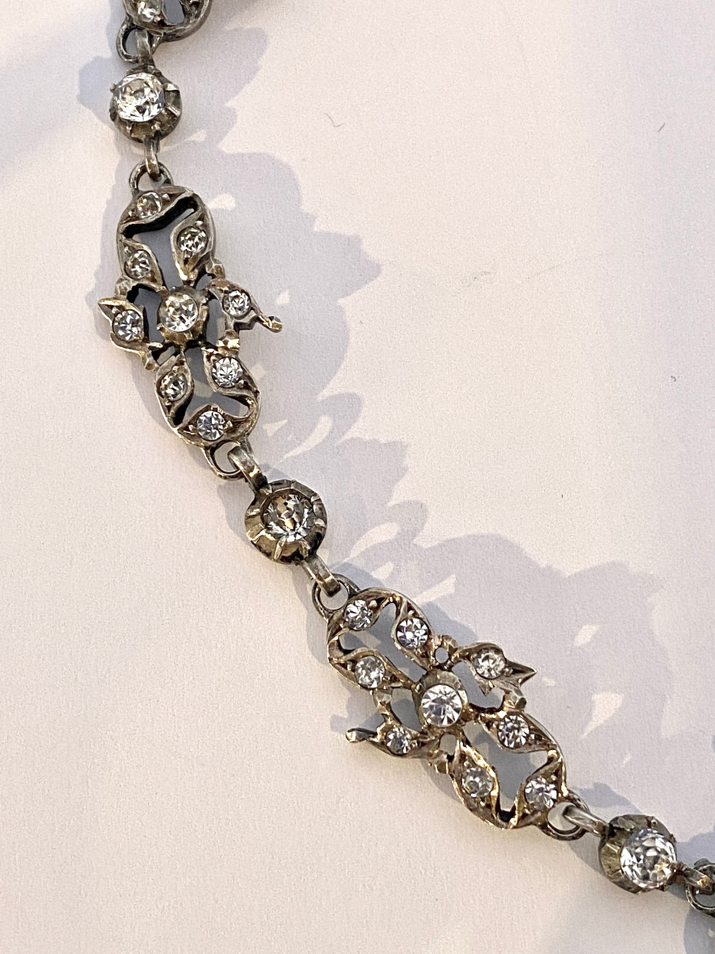 Silver and rhinestone Holy Spirit necklace, circa 1815–1830