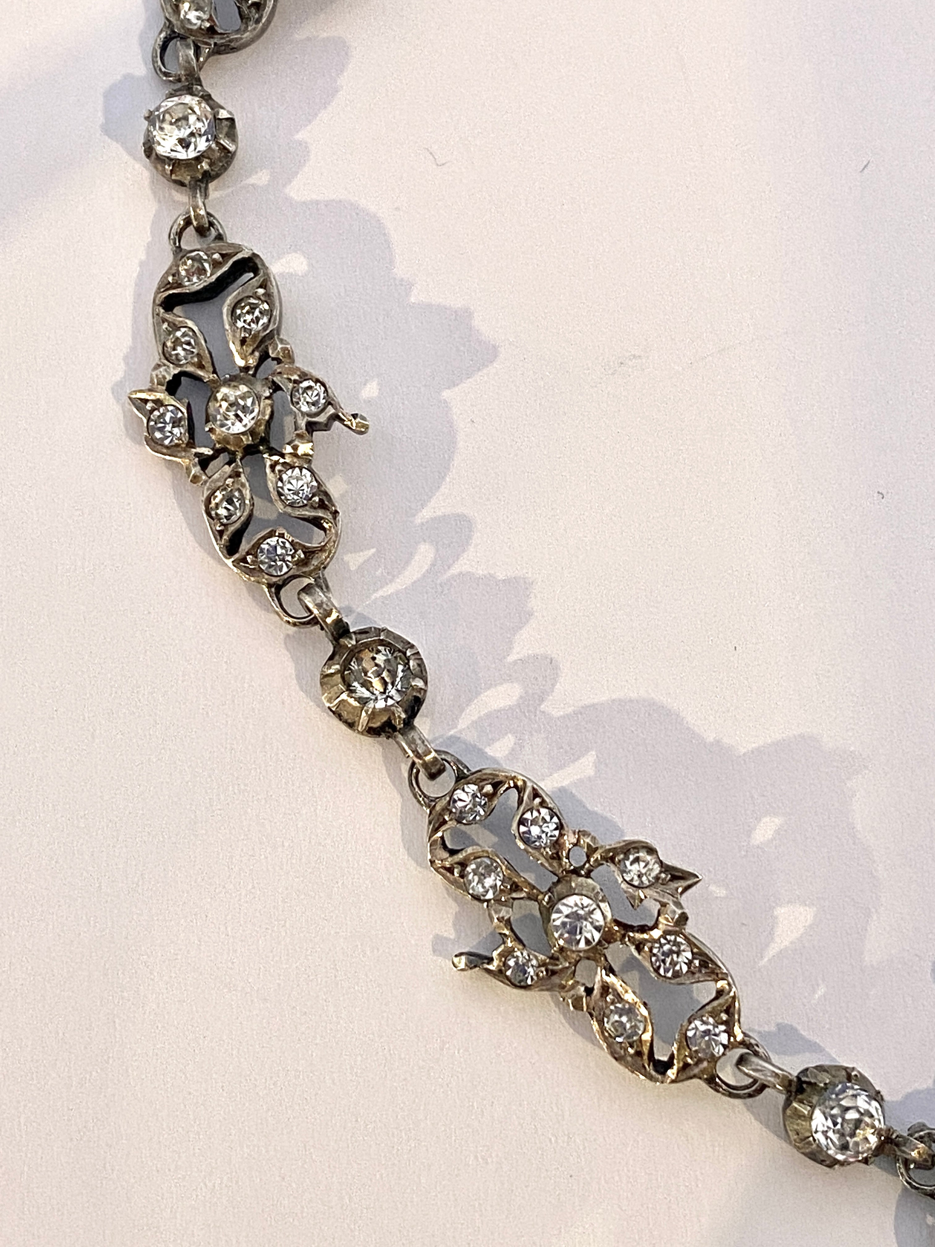 Silver and rhinestone Holy Spirit necklace, circa 1815–1830