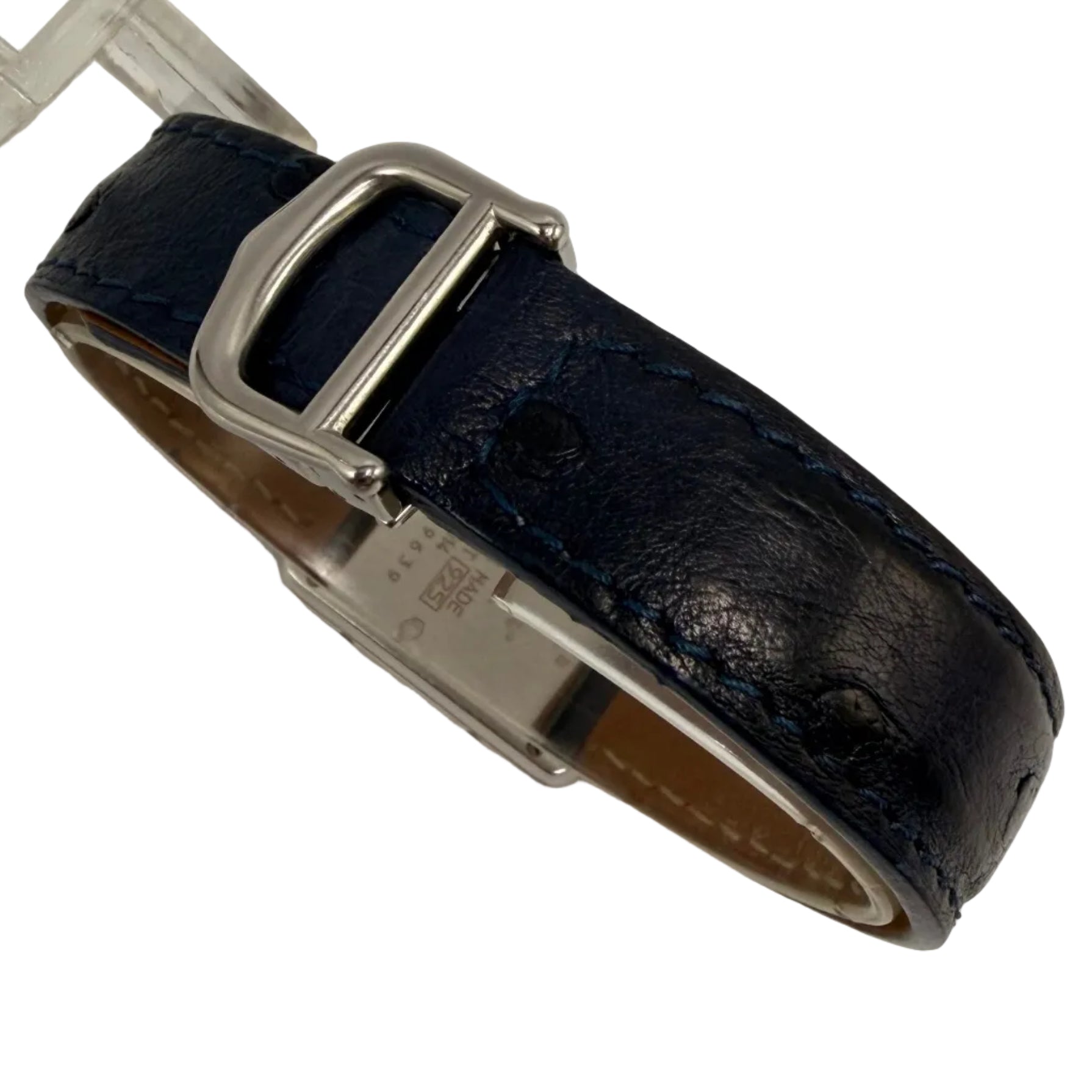 CARTIER "Tank Must de Tank" Watch in Silver and Leather