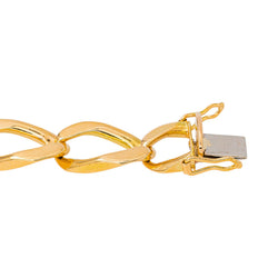 Yellow gold curb chain bracelet