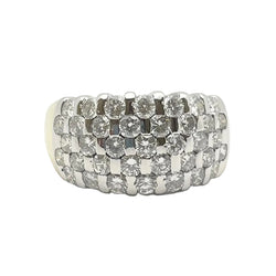 Ring in white gold, yellow gold and diamonds