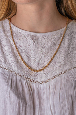 Collier Maille Corde Or rose