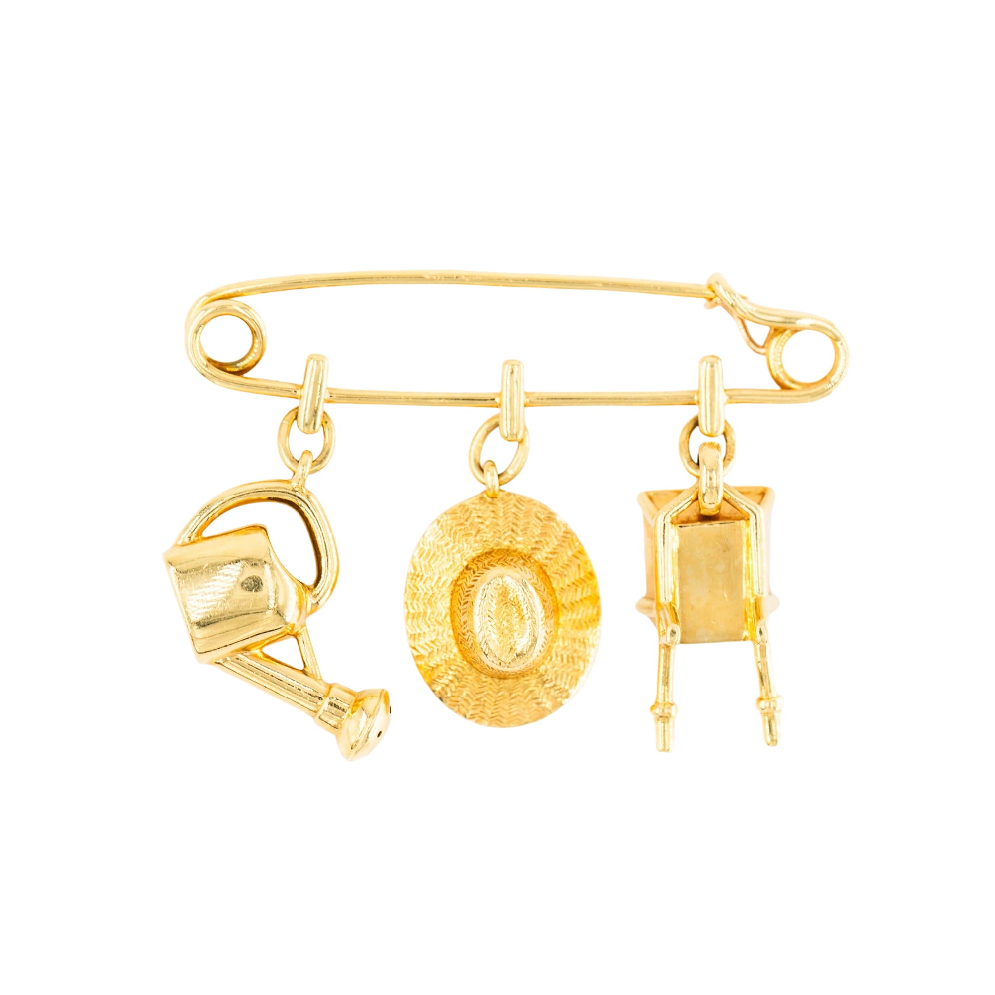 CARTIER "Le Jardinier" Brooch in yellow gold