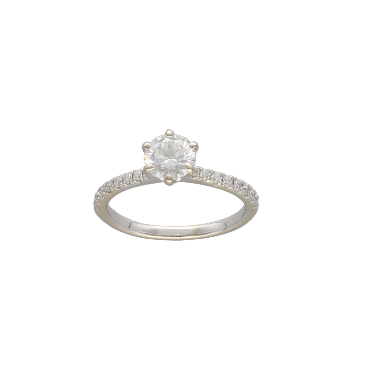 Bague Solitaire en or blanc et diamants
