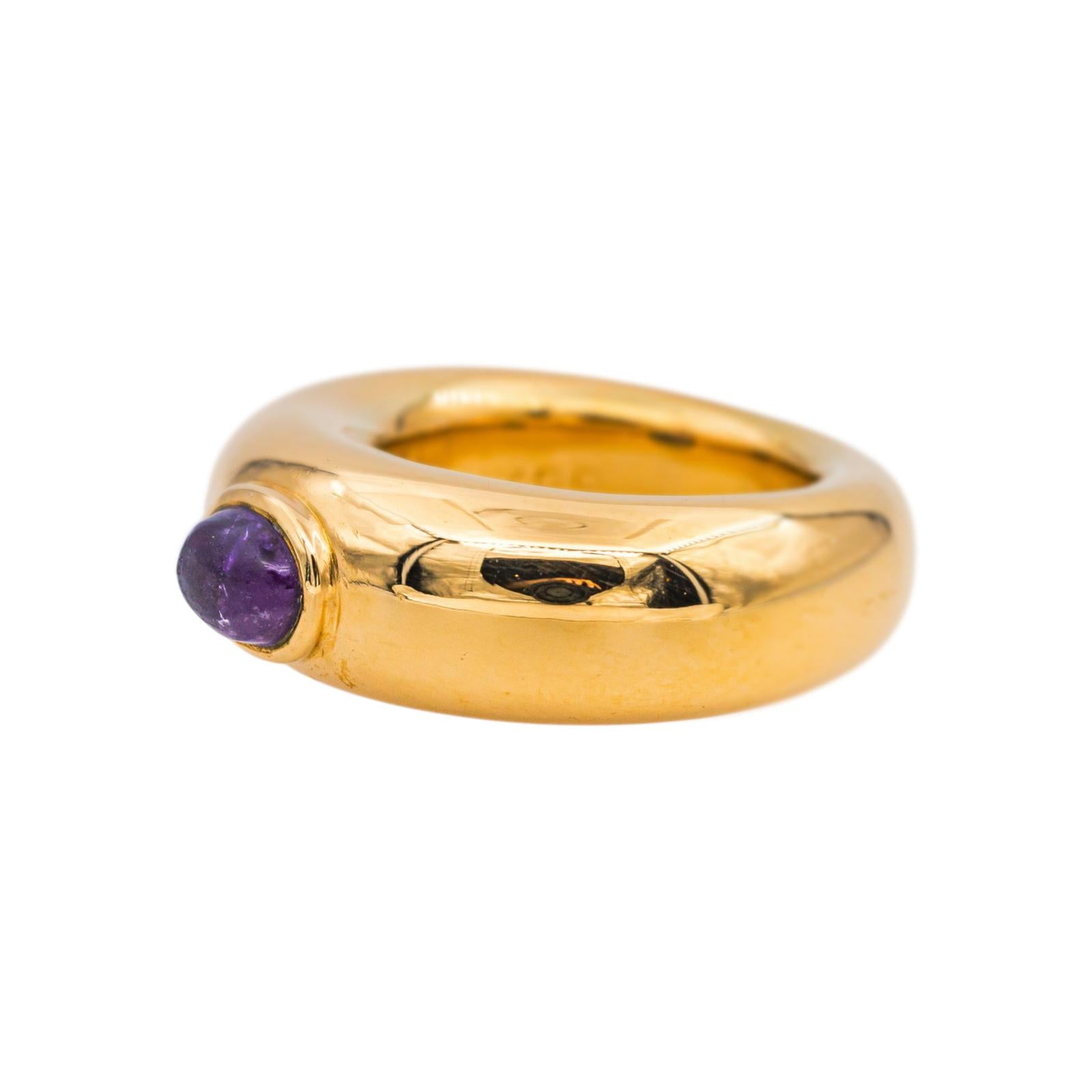Chaumet Bague Jonc  Or jaune Saphir Violet