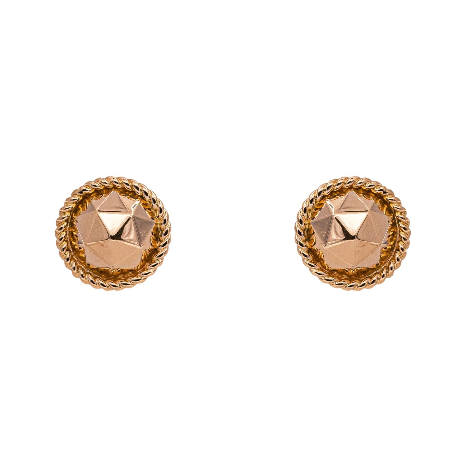 Boucles d'oreilles  Puces  Or rose