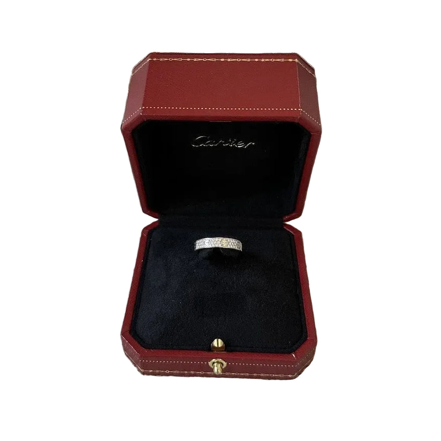 CARTIER "Love" Wedding Band in White Gold and Diamonds