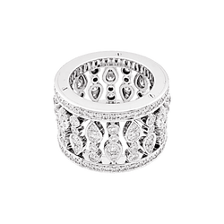Bague Chopard, "Haute Joaillerie" or blanc et diamants.