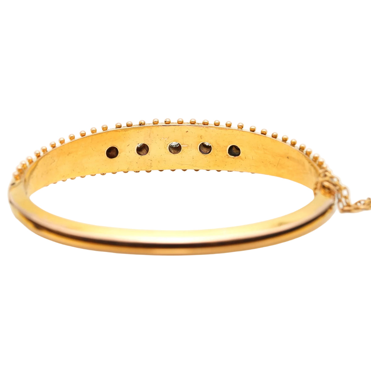 Yellow Gold and Diamond Bangle Bracelet