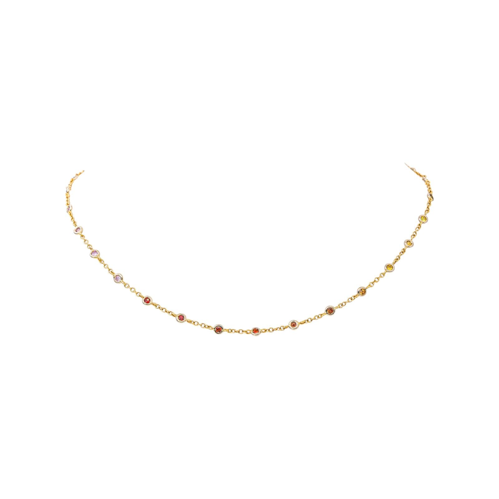Collier  Or jaune Saphir
