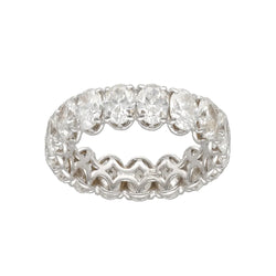 White Gold and Diamond Wedding Band