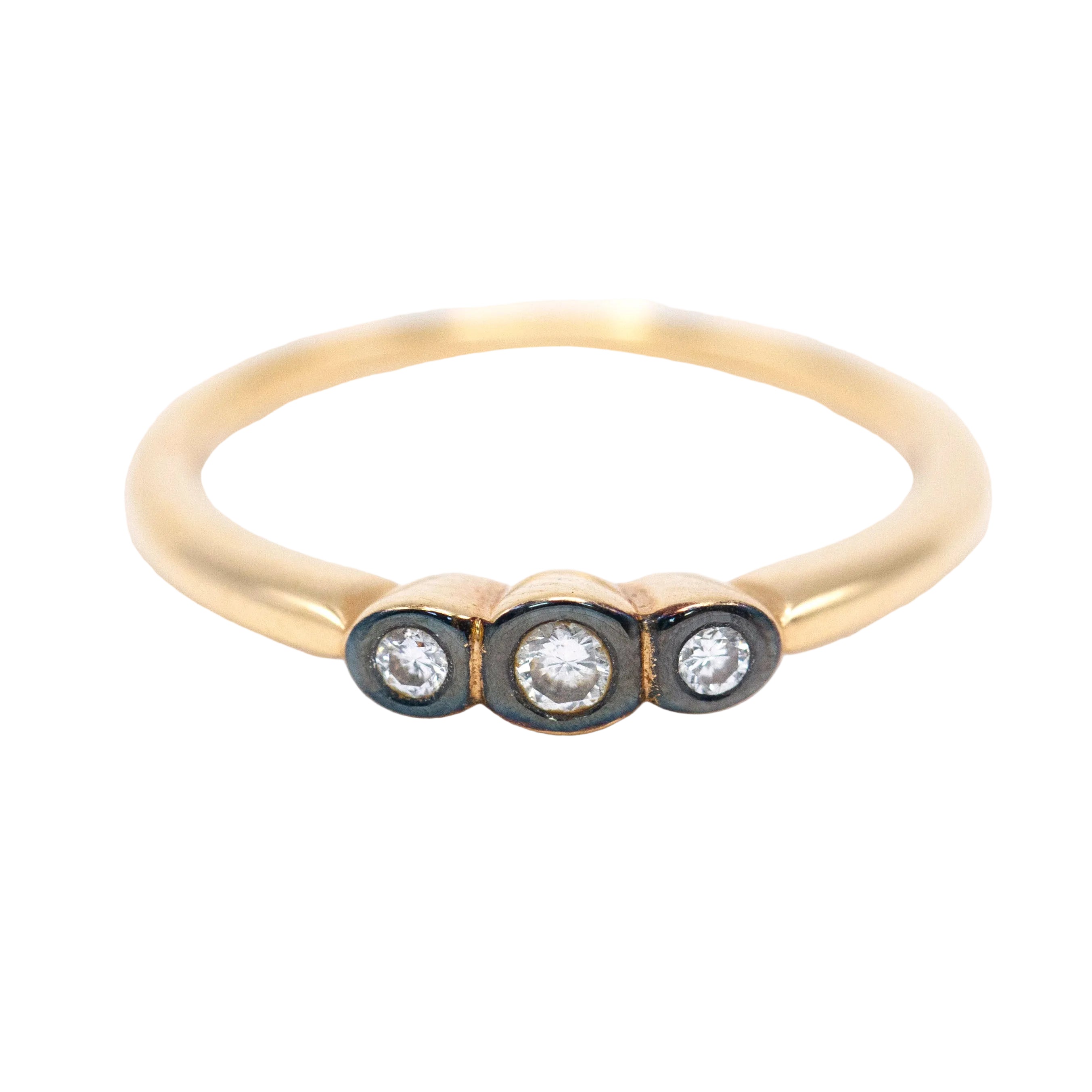 Bague Trilogie en or jaune et diamants