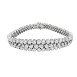 Flexible White Gold and Diamond Bracelet