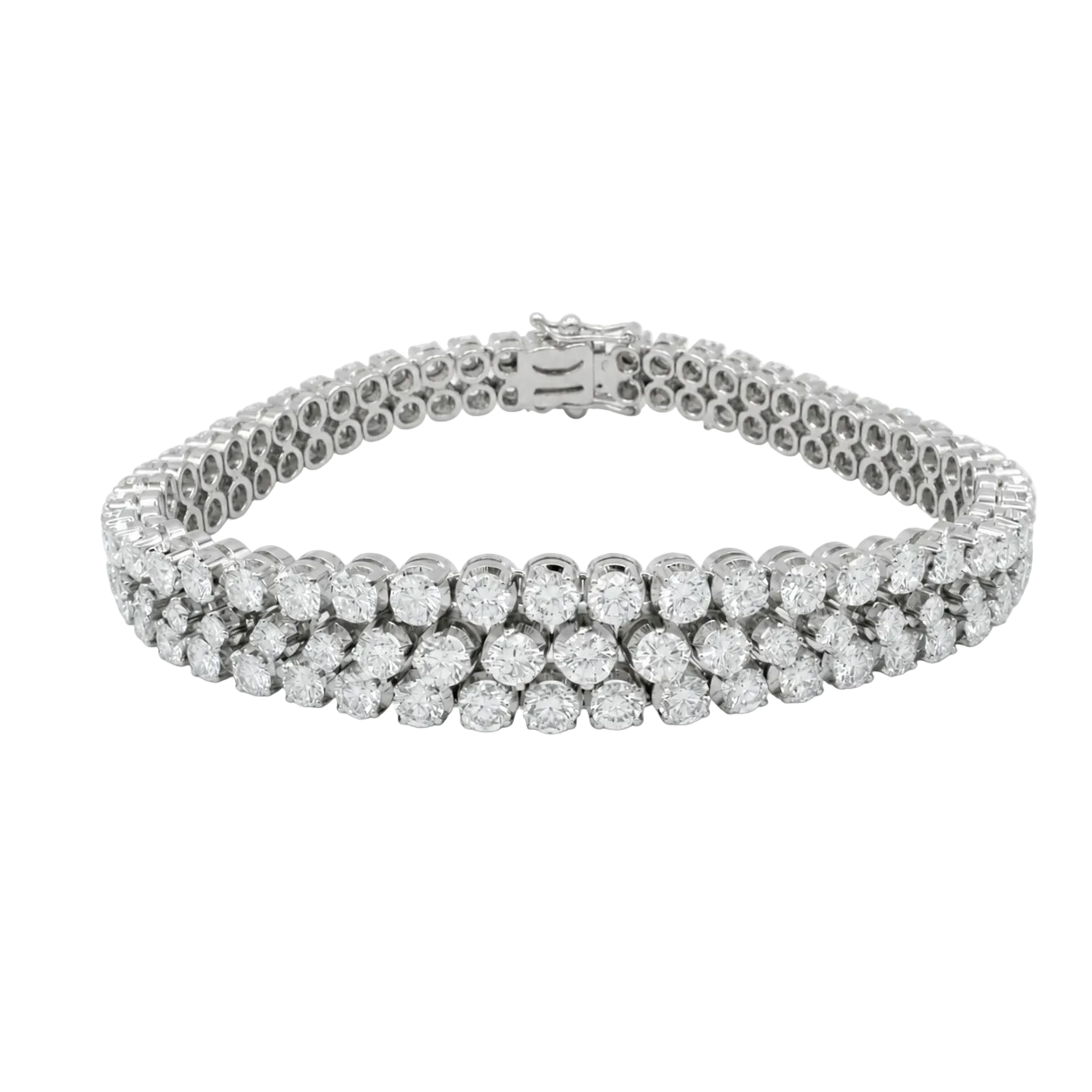 Flexible White Gold and Diamond Bracelet
