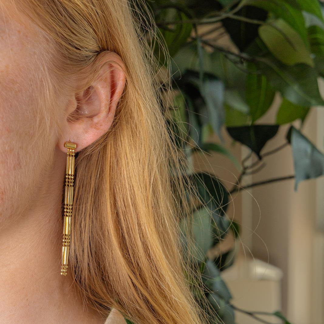 Yellow Gold Drop Earrings