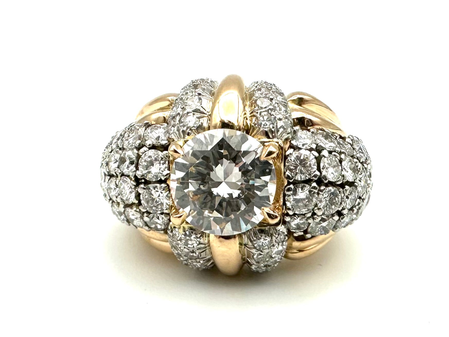 Gold, Platinum, and Diamond Ring