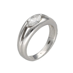 White Gold Solitaire Ring with Diamond