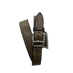 HERMÈS "Cape Cod" PM Watch in Steel and Leather