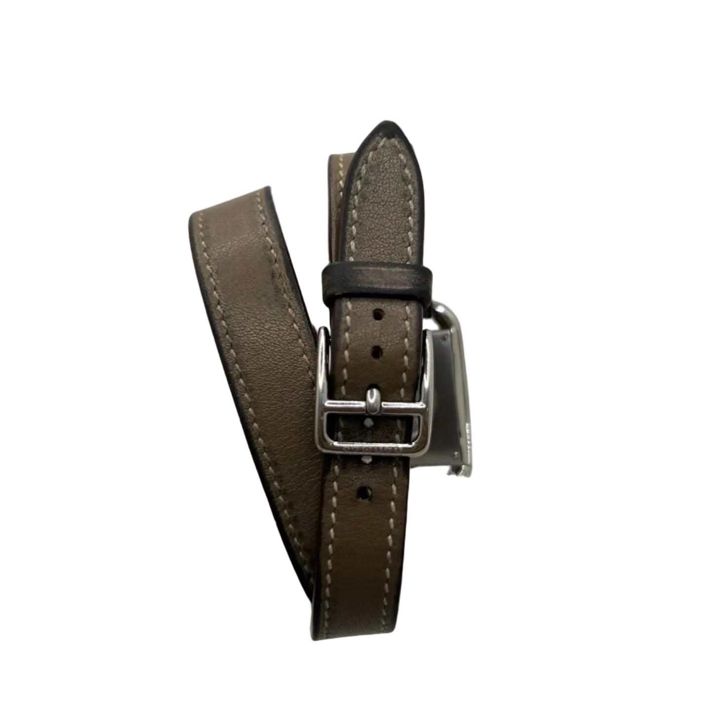 HERMÈS "Cape Cod" PM Watch in Steel and Leather