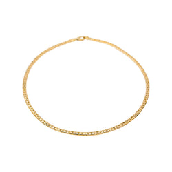 Yellow Gold Bean-Shaped Link Necklace