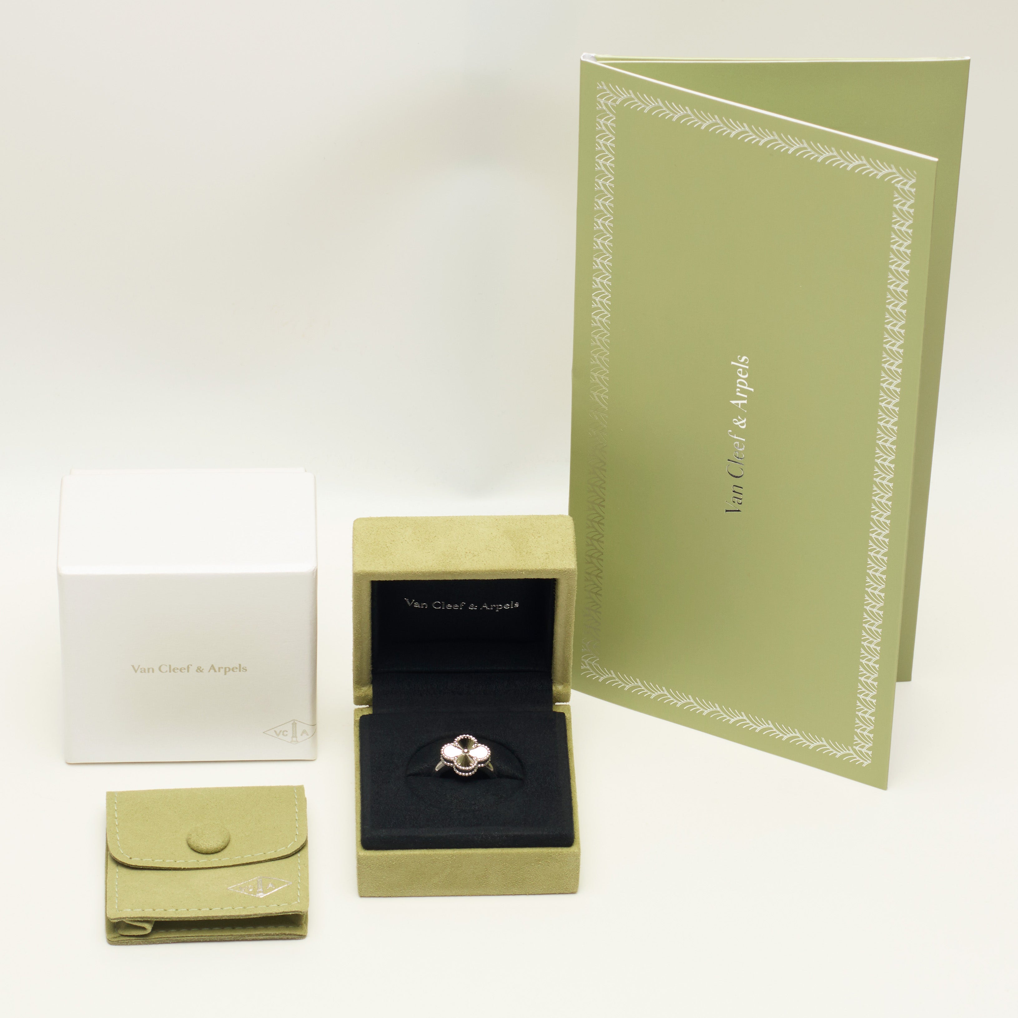 VAN CLEEF & ARPELS "Vintage Alhambra" Ring in white gold