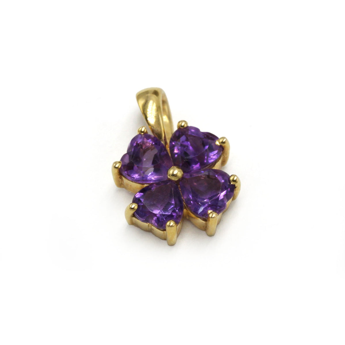 Pendentif en or jaune et améthystes
