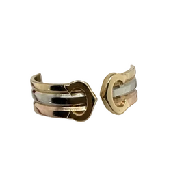 CARTIER "CC" Ring in white gold, yellow gold, and rose gold