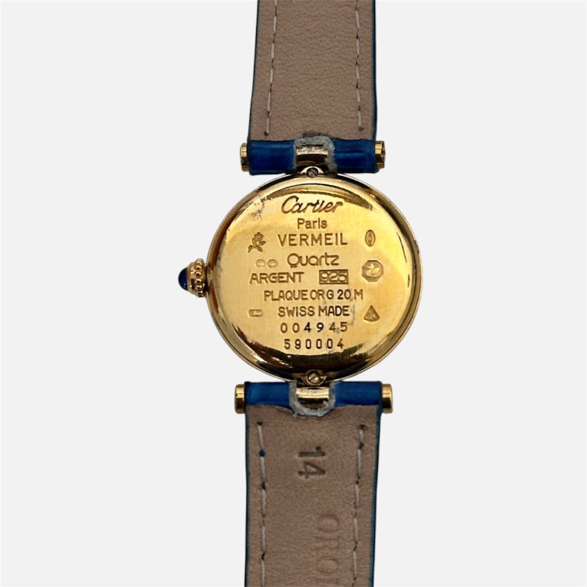 Montre CARTIER Must Ronde en vermeil et cuir