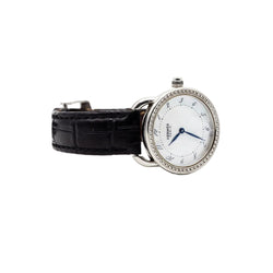 Montre HERMÈS "Arceau" en acier, nacre, diamants et cuir