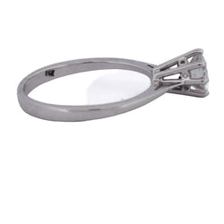White Gold Solitaire Ring with a Diamond