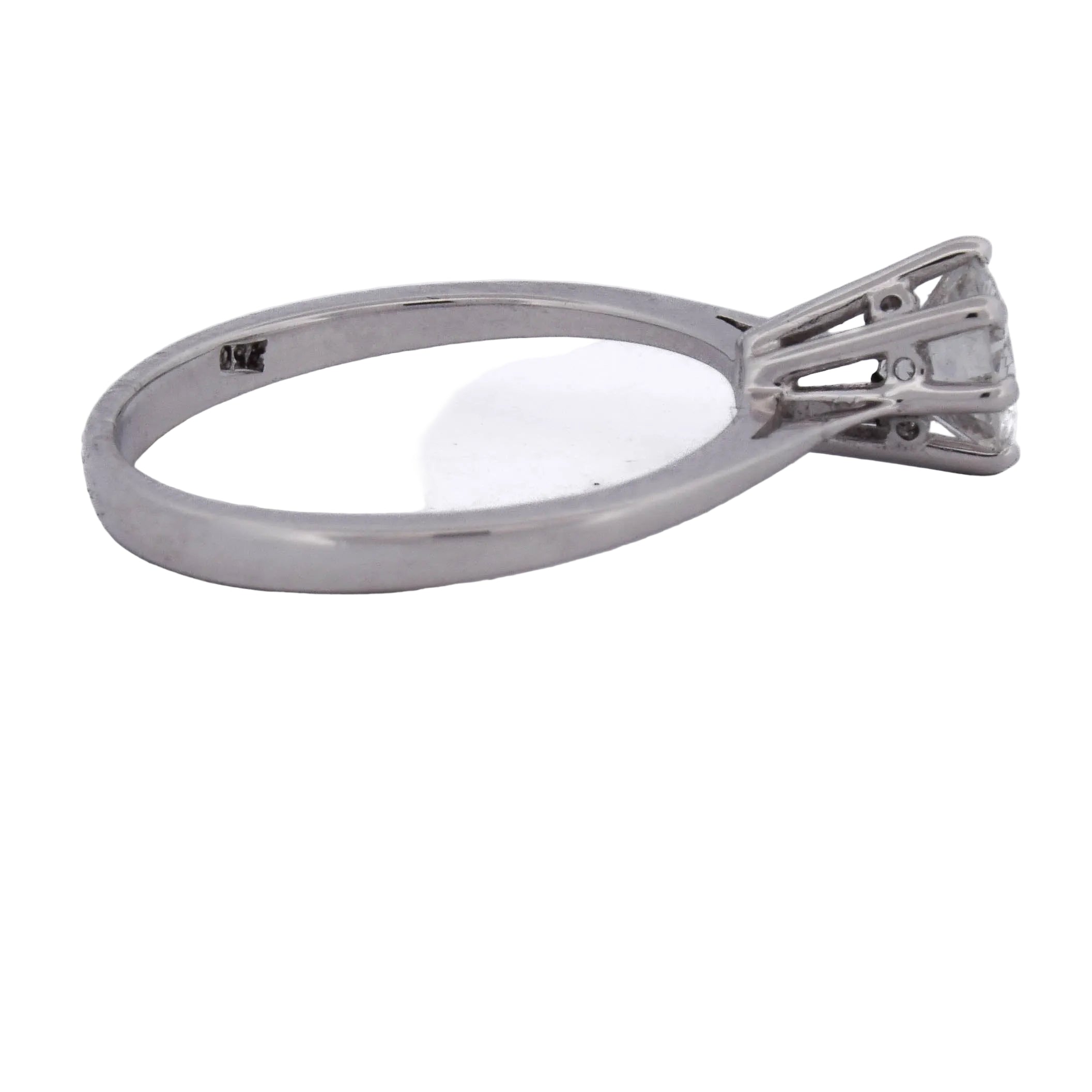 White Gold Solitaire Ring with a Diamond