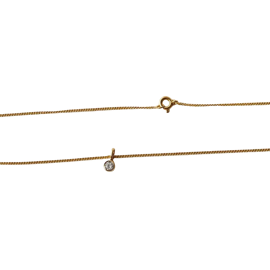 Collier Pendentif en or jaune et diamant