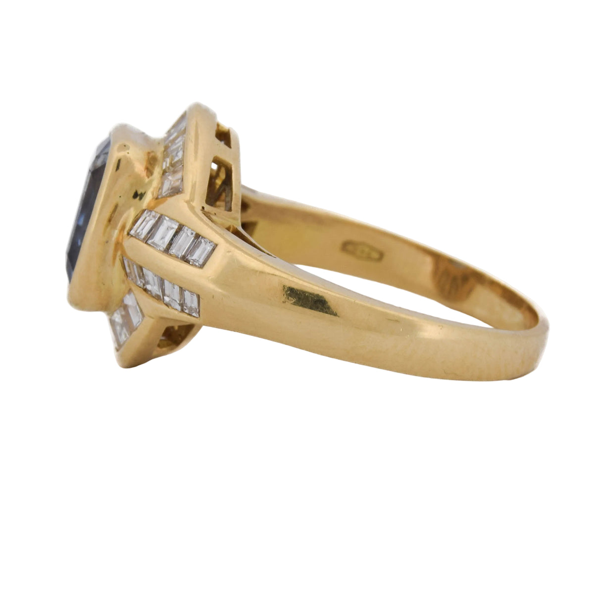 "Entourage" Ring in Yellow Gold, Sapphire, and Diamonds