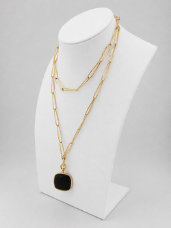 POMELLATO Pendant Necklace in yellow gold and jet
