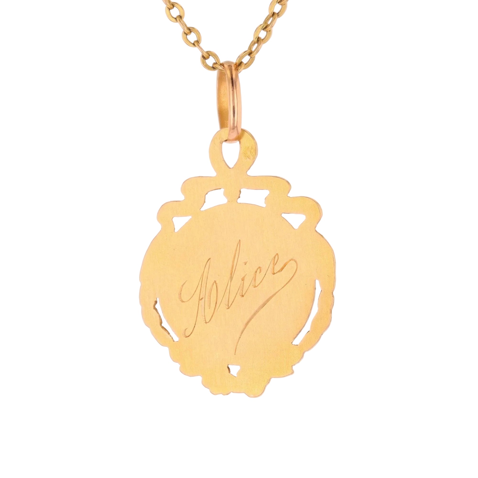 Rose gold and green gold Medal