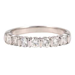 Bague Alliance en or blanc et diamants