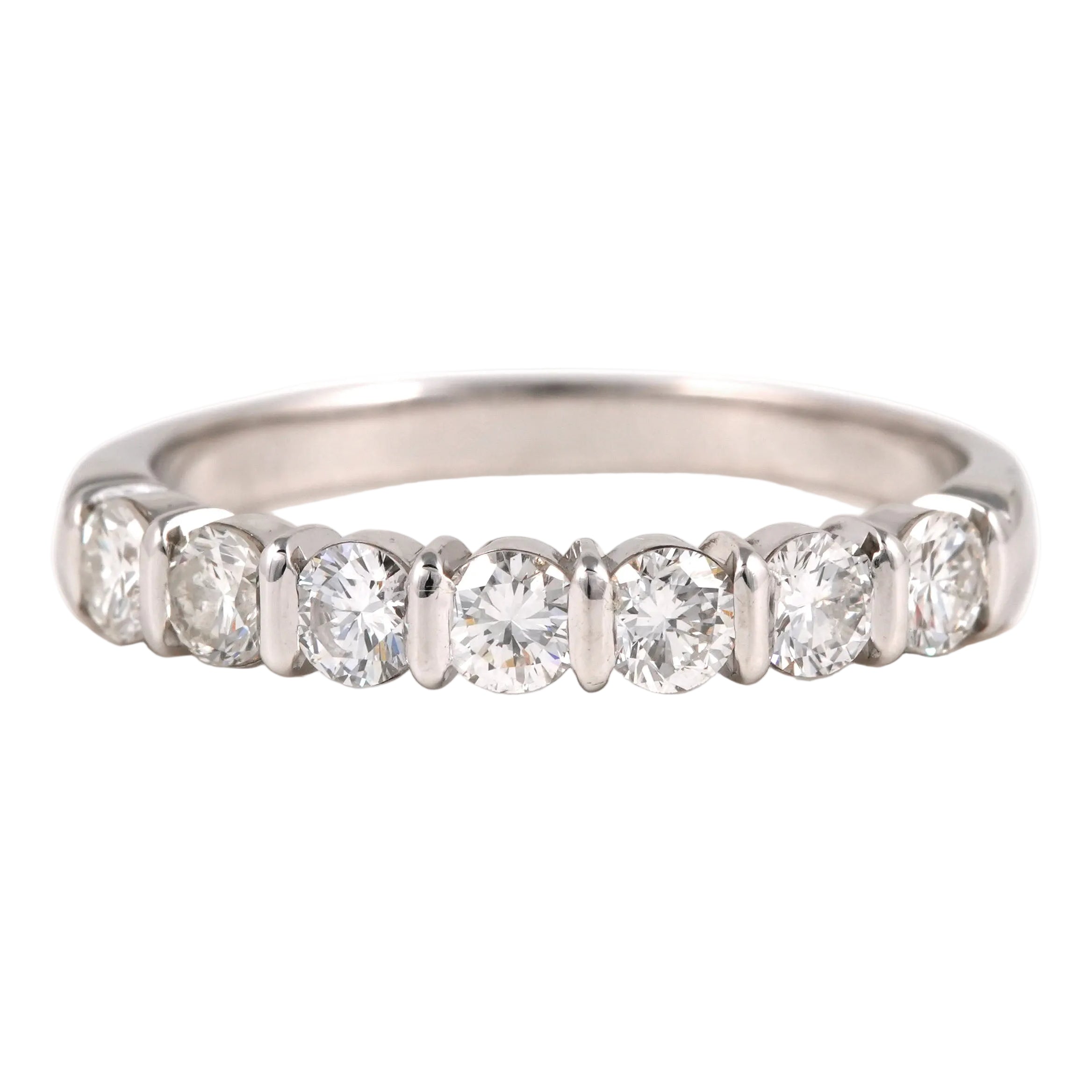 Bague Alliance en or blanc et diamants