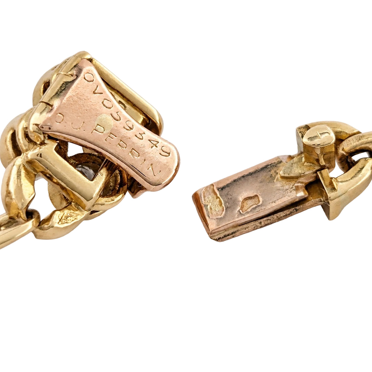 "Ligne" Bracelet in Yellow Gold and Diamonds