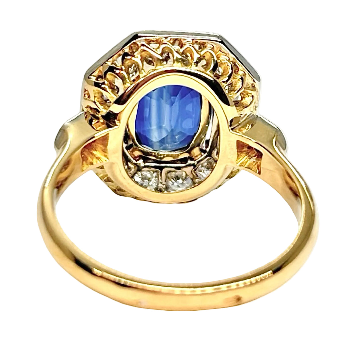 "Entourage" Ring in Yellow Gold, Sapphire, and Diamonds